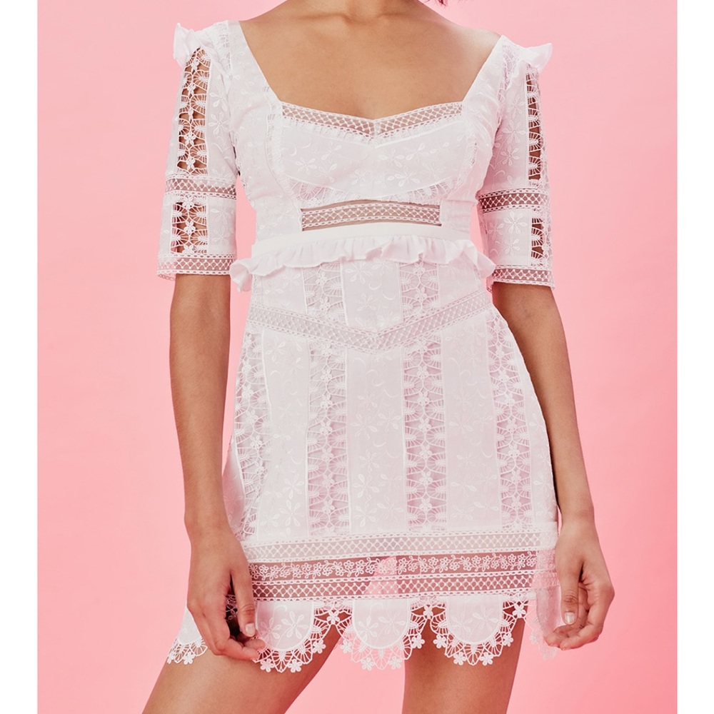 NWT for love and lemons AMANDINE MINI DRESS XS